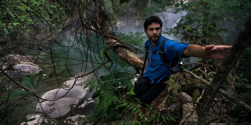 Andr&eacute;s Ruzo at the Boiling River