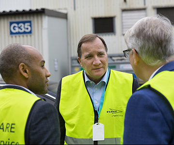 Water sustainability in focus as Swedish prime minister visits Xylem