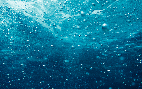 Under moving water