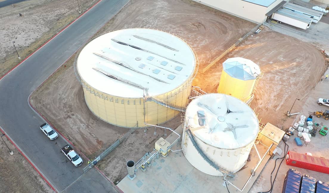 Aerial view of Lone Star Dairy