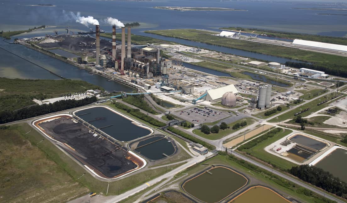 ariel view of power plant