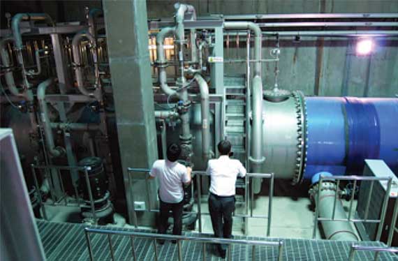 Tanks and pipes with eco3 for taste and oder removal