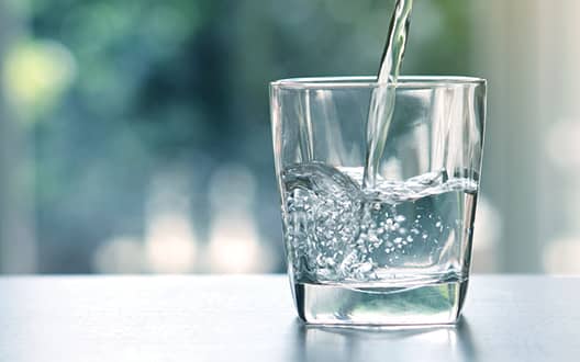 Glass of drinking water
