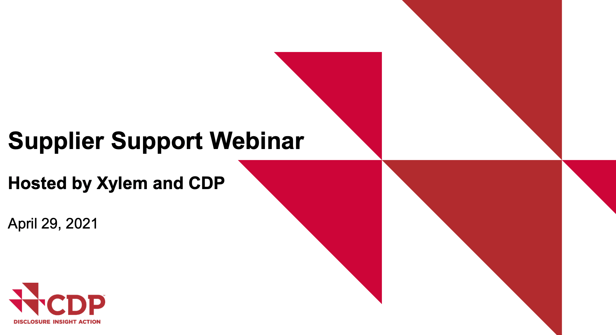CDP Program Introductory Slide Deck 