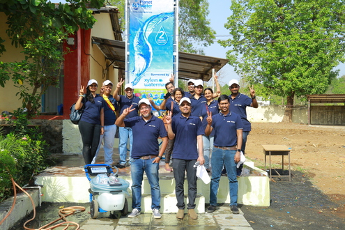 Volunteers posing for group photo